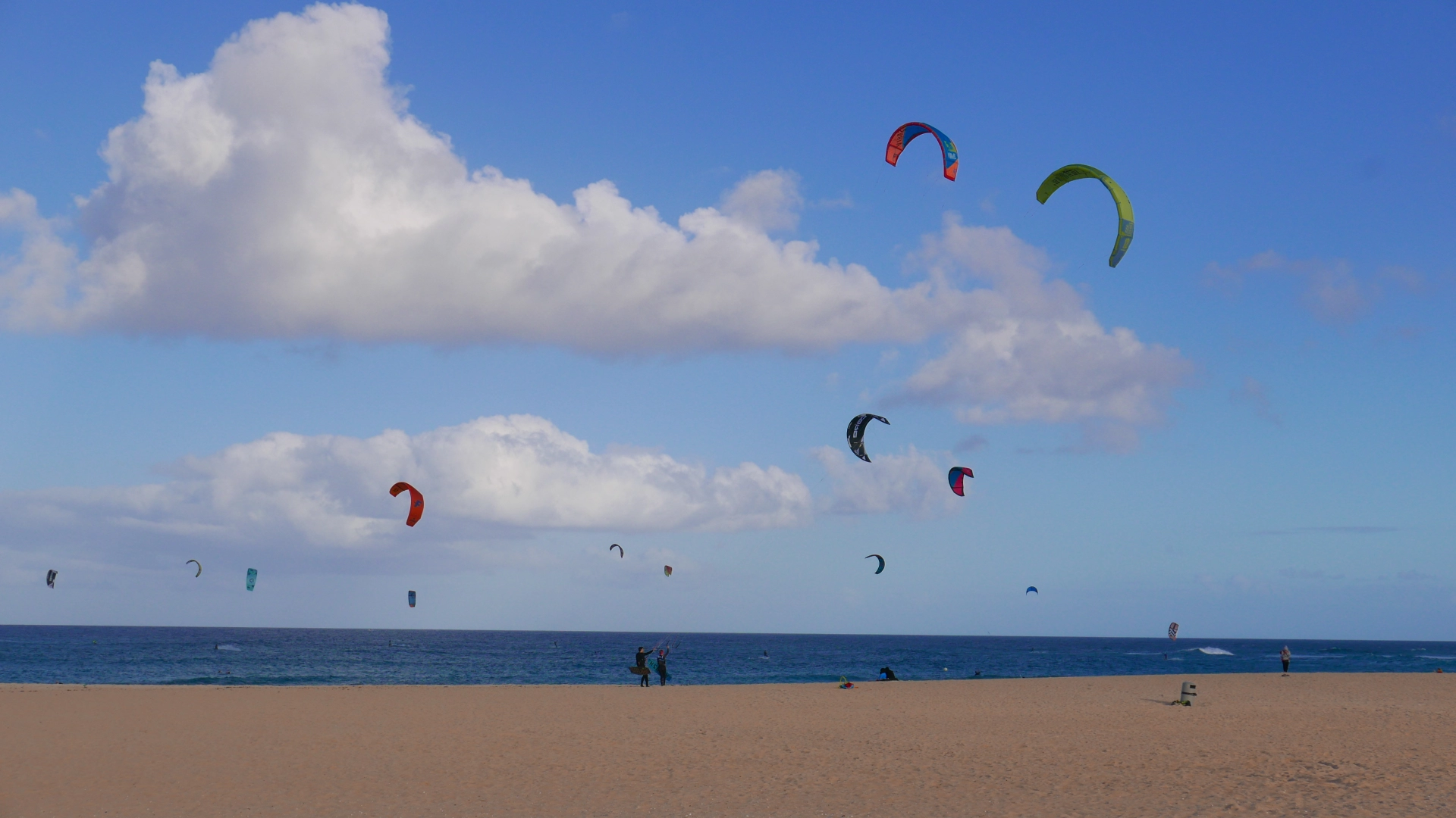 kite surfing pri Corraleju