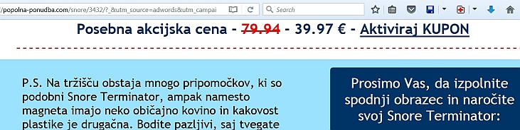 Snore Terminator proti smrčanju