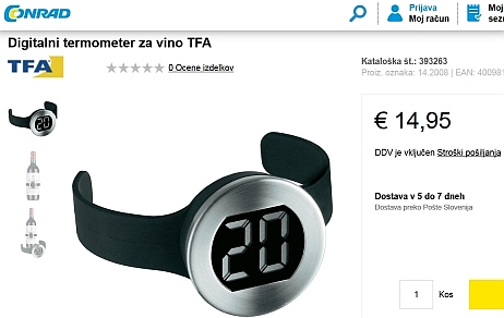 digitalni termometer za vino