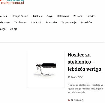stojalo za vino v obliki verige